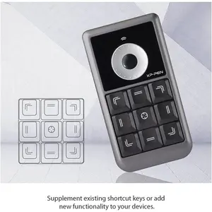 XP-Pen AC19 Shortcut Remote Controller, Wireless Express Key Remote Design, Customizable Shortcut Controls, Graphics Tablet Productivity Accessory for Digital Artists and Designers