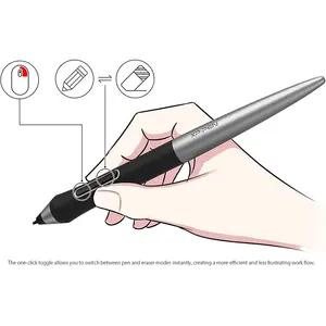 XP-Pen AC61 PA1 Battery-Free Stylus Pen with Pen Holder, Passive Drawing Technology, Battery-Free Operation Design, Precision Digital Input Device, Graphics Tablet Stylus Accessory