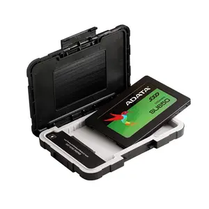 ADATA ED600 External SSD/HDD Enclosure, USB 3.2 High-Speed 2.5-Inch SATA Storage Case, IP54 Water Resistant Shockproof Portable External Drive Enclosure for SSD and HDD Devices