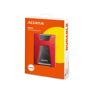 ADATA HD650 4TB External Hard Drive Black, USB 3.2 Gen1 Portable HDD, Triple-Layer Shock Protection, Scratch Resistant Durable Design