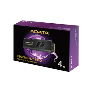 ADATA LEGEND 970 4TB PCIe Gen5 x4 M.2 2280 NVMe SSD, 10000MB/s Read Write Speed, Active Cooling Heatsink, NVMe 2.0