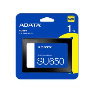 ADATA SU650 1TB 2.5 Inch SATA III Internal SSD, 520MBs Read Speed, 450MBs Write Speed, 3D NAND Flash, SLC Caching