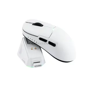 AJAZZ AJ159 Wireless Gaming Mouse White, PAW3395 Sensor, 26000 DPI, Dual-Mode 2.4GHz Wireless & USB-C Wired Connectivity, 1000Hz Polling Rate, 400mAh Battery, 80 Million Clicks & 56g Lightweight Design