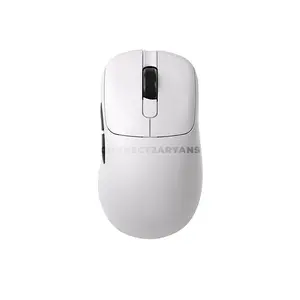 AJAZZ AJ179 White Wireless Gaming Mouse, PAW3395 Sensor, 26000 DPI, Dual-Mode 2.4GHz Wireless & USB-C Wired, 1000Hz Polling Rate, 400mAh Battery, 80 Million Clicks & 56g Lightweight Design