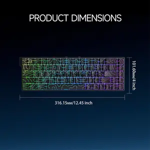 AJAZZ AK680 V2 Black Contour 68-Key Magnetic Switch Gaming Keyboard, 8KHz Polling Rate, 128K Ultra-High Scan Rate, Aluminum Alloy Positioning Plate, RGB Backlight & Compact Esports Design