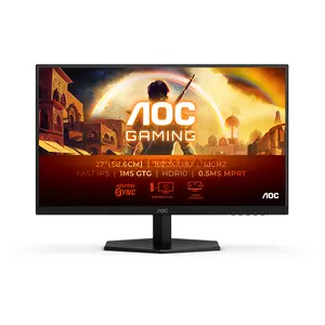 AOC 27G42E 27-Inch FHD Fast IPS Gaming Monitor, 1920×1080, 180Hz Refresh Rate, 1ms GtG, 0.5ms MPRT, Adaptive Sync, G-SYNC Compatible, HDR10, 300 Nits, HDMI 2.0 & DisplayPort 1.4