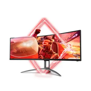 AOC AG493UCX2 49 Inch DQHD Curved Gaming Monitor, 5120×1440 Resolution, 165Hz Refresh Rate, 1ms MPRT Response Time, VA Panel Technology, FreeSync Premium Pro, DisplayHDR 400, SuperWide Gaming Display