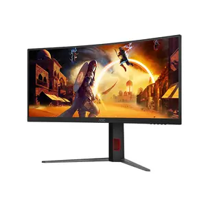 AOC CU34G4H 34-Inch 200Hz WQHD Curved Gaming Monitor, 3440×1440 VA Panel, 0.3ms MPRT, 1ms GtG, 1500R Curvature, FreeSync Premium & Height Adjustable Stand