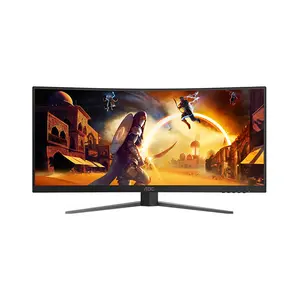 AOC CU34G4H 34-Inch 200Hz WQHD Curved Gaming Monitor, 3440×1440 VA Panel, 0.3ms MPRT, 1ms GtG, 1500R Curvature, FreeSync Premium & Height Adjustable Stand