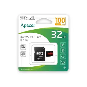 Apacer microSDHC/SDXC UHS-I U1 V10 A1 Memory Card, R100 MB/s Read Speed, A1 App Performance, Class 10 Video Speed