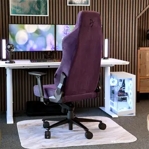 Arozzi Vernazza SFB Soft Fabric Gaming Chair Purple Edition, Premium Ergonomic Racing Style Design, Soft Fabric Upholstery, Adjustable Comfort Support Gaming and Office Chair