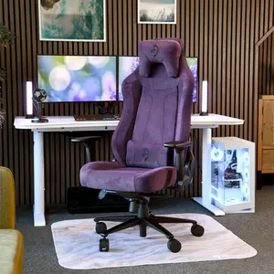 Arozzi Vernazza SFB Soft Fabric Gaming Chair Purple Edition, Premium Ergonomic Racing Style Design, Soft Fabric Upholstery, Adjustable Comfort Support Gaming and Office Chair