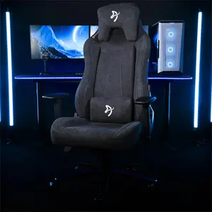 Arozzi Vernazza SFB Soft Fabric Gaming Chair Dark Grey Edition, Premium Ergonomic Racing Style Design, Soft Fabric Upholstery, Adjustable Comfort Support Gaming and Office Chair