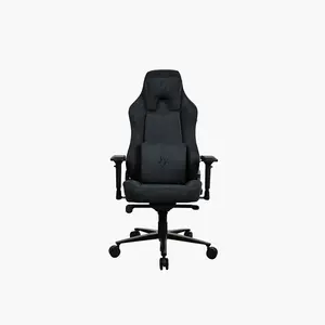 Arozzi Vernazza Supersoft Fabric Gaming Chair Pure Black Edition, Premium Ergonomic Design, Supersoft Fabric Upholstery, High-Comfort Gaming and Office Seating Solution