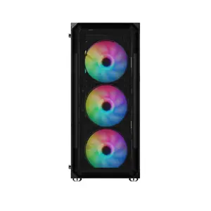 Astro AGC-H19A Mesh ATX Mid-Tower Gaming Case, 4 Pre-Installed ARGB Fans, Mesh Front Panel, Tempered Glass Side Panel, High-Airflow ATX Gaming Chassis