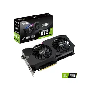 ASUS Dual GeForce RTX 3060 Ti OC Edition 8GB Graphics Card, 8GB GDDR6 Memory, Factory Overclocked Performance, Dual Fan Cooling Design, NVIDIA Ampere High-Performance Gaming GPU