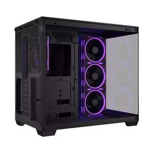ASUS A32 Plus TG ARGB Black ATX Mid-Tower Gaming Case, 270° Panoramic Tempered Glass, 4 ARGB Fans, 360mm Radiator Support, 420mm GPU Clearance