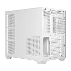 ASUS A32 PLUS TG ARGB White ATX Mid Tower Gaming Case, 270° Panoramic Tempered Glass, 4 Pre-Installed ARGB Fans, 360mm Radiator Support, 420mm GPU Clearance