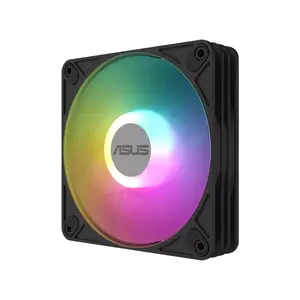 ASUS AR120 ARGB PWM Single Pack 120mm Cooling Fan, 28mm Thick Fan Frame, PWM Speed Control, Aura Sync Addressable RGB Lighting, High Airflow PC Case and Radiator Cooling Fan