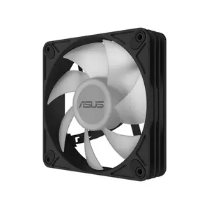 ASUS AR120 ARGB PWM Single Pack 120mm Cooling Fan, 28mm Thick Fan Frame, PWM Speed Control, Aura Sync Addressable RGB Lighting, High Airflow PC Case and Radiator Cooling Fan