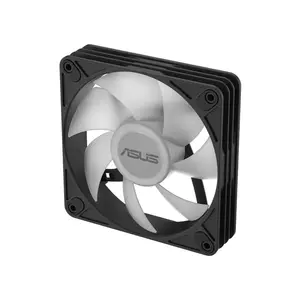 ASUS AR120 ARGB PWM Single Pack 120mm Cooling Fan, 28mm Thick Fan Frame, PWM Speed Control, Aura Sync Addressable RGB Lighting, High Airflow PC Case and Radiator Cooling Fan
