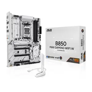 ASUS B850 MAX GAMING WIFI W ATX Motherboard, AMD B850 Chipset, AM5 Socket, DDR5 Memory Support, PCIe 5.0 Expansion, WiFi 7 Connectivity, White Edition High-Performance Gaming Motherboard