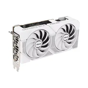 ASUS DUAL GeForce RTX 5060 White OC Edition 8GB GDDR7 Graphics Card, 2565MHz Boost Clock, NVIDIA Blackwell Architecture, 8GB GDDR7 Memory, Dual Fan Cooling Design, PCIe 5.0 Interface, Factory Overclocked White Edition Gaming GPU