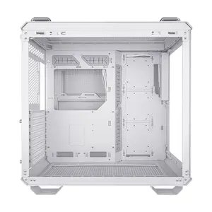 ASUS TUF Gaming GT502 White Dual-Chamber Mid-Tower Gaming Case, Tempered Glass ATX Chassis, 360mm Radiator Support, USB Type-C