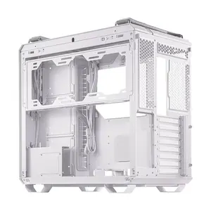 ASUS TUF Gaming GT502 White Dual-Chamber Mid-Tower Gaming Case, Tempered Glass ATX Chassis, 360mm Radiator Support, USB Type-C