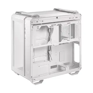 ASUS TUF Gaming GT502 White Dual-Chamber Mid-Tower Gaming Case, Tempered Glass ATX Chassis, 360mm Radiator Support, USB Type-C
