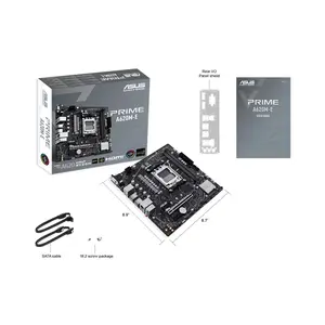 ASUS PRIME A620M-E Micro-ATX Motherboard, AMD A620 Chipset, AM5 Socket, DDR5 Memory Support, PCIe 4.0 Expansion, Comprehensive Cooling Controls, Entry-Level Ryzen Platform Motherboard