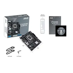 ASUS PRIME H610M-K D4 Micro-ATX Motherboard, Intel H610 Chipset, LGA1700 Socket, DDR4 Memory Support, PCIe 4.0 Expansion, M.2 NVMe Storage Support, Essential Entry-Level Desktop Motherboard