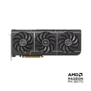 ASUS PRIME AMD Radeon RX 9070 OC Edition 16GB GDDR6 Graphics Card, 2610MHz Boost Clock, RDNA 4 Architecture, Triple Fan Cooling Design, PCIe 5.0 Interface, Factory Overclocked High Performance Gaming GPU