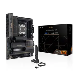 ASUS ProArt X870E-CREATOR WIFI ATX Motherboard, AMD X870E Chipset, AM5 Socket, DDR5 Memory Support, PCIe 5.0 Expansion, WiFi 7 Connectivity, USB4 Ports, Creator-Focused Professional Platform