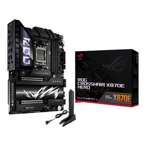 ASUS ROG CROSSHAIR X870E HERO ATX Motherboard, AMD X870E Chipset, AM5 Socket, DDR5 Memory Support, PCIe 5.0 Expansion, WiFi 7 Connectivity, USB4 Ports, Premium Enthusiast Gaming Motherboard