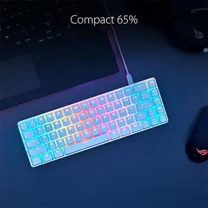 ASUS ROG Falchion Ace M602 RGB Mechanical Gaming Keyboard, ROG NX Red Switches, 65% Compact Layout, Interactive Touch Panel, ABS Keycaps