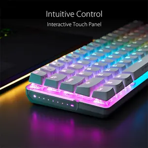 ASUS ROG Falchion Ace M602 RGB Mechanical Gaming Keyboard, ROG NX Red Switches, 65% Compact Layout, Interactive Touch Panel, ABS Keycaps