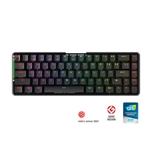 ASUS ROG Falchion NX M601 RGB Mechanical Gaming Keyboard, ROG NX Red Switches, 65% Compact Layout, Interactive Touch Panel, Aura Sync RGB
