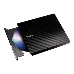 ASUS SDRW-08D2S-U LITE External Slim DVD Writer, 8X DVD Write Speed, USB 2.0 Type-A, M-DISC Support, Portable Optical Drive