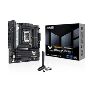 ASUS TUF GAMING B860M-PLUS WIFI Micro-ATX Motherboard, Intel B860 Chipset, LGA1851 Socket, DDR5 Memory Support, PCIe 5.0 Expansion, WiFi 7 Connectivity, Military-Grade Components Compact Gaming Motherboard