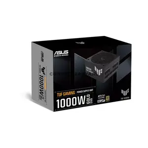 ASUS TUF Gaming 1000W Gold EVO Power Supply, ATX 3.1, PCIe 5.1, 80 PLUS Gold, Cybenetics Platinum 230V / Gold 115V, 12V-2x6 16-Pin Connector, 135mm Dual-Ball Bearing Fan, Premium Embossed Cables, TUF-GAMING-1000G-EVO