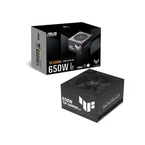 ASUS TUF Gaming 650W Bronze EVO Power Supply, ATX 3.1, 80 PLUS Bronze Efficiency, Active PFC, 650W +12V Output, PCIe 6+2-Pin Connectors, 140mm Compact ATX PSU, TUF-GAMING-650B-EVO