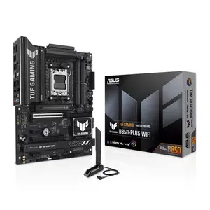 ASUS TUF GAMING B850-PLUS WIFI ATX Motherboard, AMD B850 Chipset, AM5 Socket, DDR5 Memory Support, PCIe 5.0 Expansion, WiFi 7 Connectivity, Military-Grade Components Gaming Motherboard