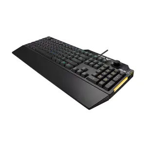 ASUS TUF Gaming K1 RA04 RGB Wired Gaming Keyboard, 19-Key Rollover, 1000Hz Polling Rate, Spill-Resistant Design, Dedicated Volume Knob
