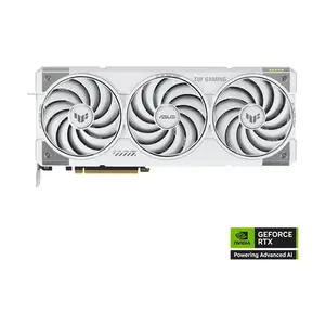 ASUS TUF GAMING GeForce RTX 5070 Ti White OC Edition 16GB GDDR7 Graphics Card, 2610MHz Boost Clock, NVIDIA Blackwell Architecture, Triple Axial-Tech Fan Cooling, PCIe 5.0 Interface, Factory Overclocked White Gaming GPU