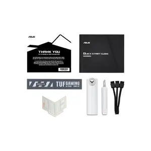 ASUS TUF GAMING GeForce RTX 5070 Ti White OC Edition 16GB GDDR7 Graphics Card, 2610MHz Boost Clock, NVIDIA Blackwell Architecture, Triple Axial-Tech Fan Cooling, PCIe 5.0 Interface, Factory Overclocked White Gaming GPU