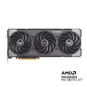 ASUS TUF Gaming Radeon RX 9070 XT OC Edition 16GB GDDR6 Graphics Card, 3080MHz Boost Clock, RDNA 4 Architecture, 16GB GDDR6 Memory, Triple Axial-Tech Fan Cooling, PCIe 5.0 Interface, Factory Overclocked High-End Gaming GPU