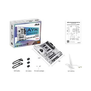 ASUS X870 AYW GAMING WIFI W ATX Motherboard, AMD X870 Chipset, AM5 Socket, DDR5 Memory Support, PCIe 5.0 Expansion, WiFi 7 Connectivity, White Edition High-Performance Gaming Motherboard
