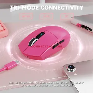 Attack Shark G3 PRO Berry Red Wireless Gaming Mouse with RGB Magnetic Charging Dock, PixArt PAW3311 Sensor, 25000 DPI, 59g±3g Ultra-Light Design, Tri-Mode Bluetooth 5.2 2.4GHz & USB-C Wired, 1000Hz Polling Rate, 400 IPS, 40G Acceleration, Omron 100 M