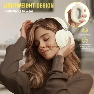 Attack Shark G500 Off White Wireless Gaming Headset, 40mm Drivers, Hybrid Active Noise Cancelling, Bluetooth 5.3 & 3.5mm Wired Dual-Mode Connectivity, 360 Reality Audio, Hi-Res Wireless, Omnidirectional Microphone & 210g Ultra-Light Design